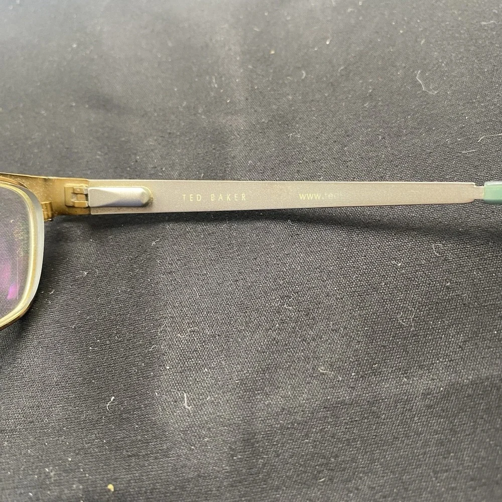 Ted Baker Eyeglasses Women FRAME ONLY Alosiu B222 52-16-135 Gold silver 563